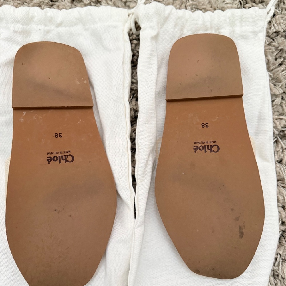 Chloé Woody Logo Slide Sandals Size 38 - Picture 6 of 8